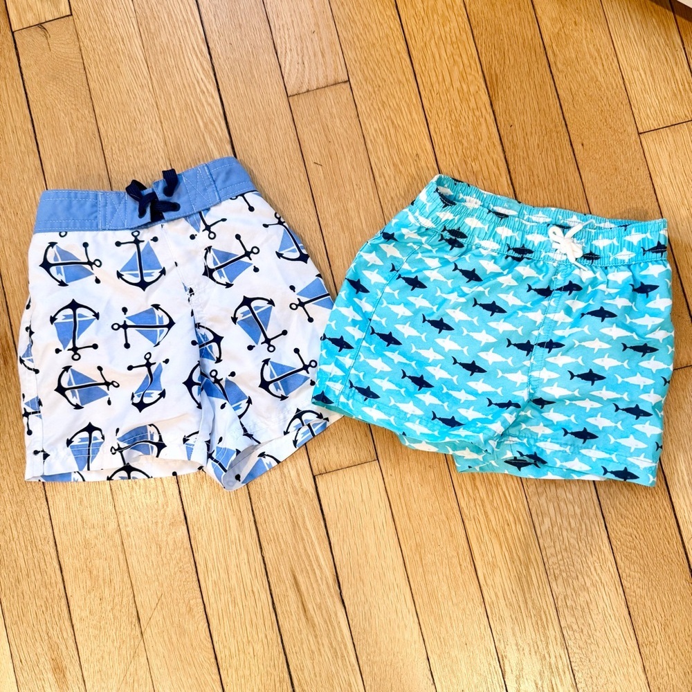 Janie and Jack Swim Trunk Bundle 6-12m